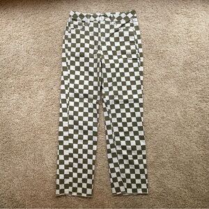 Checker Denim Pants